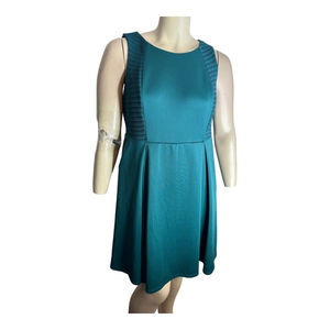 Torrid Dark Teal Textured Scuba Knit Mini Skater Dress Size 16